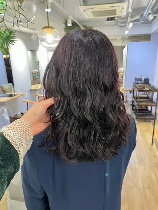 パーマ モモ🍑 レイヤー/ボブ/暖色のヘアスタイル