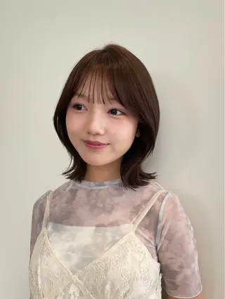 ショート カラー 佐々木 萌衣/ 髪質改善/つやカラーのヘアスタイル
