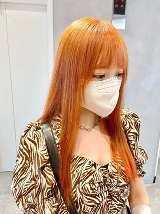 ロング カラー ハイトーン×レイヤー ／遠藤将太のヘアスタイル