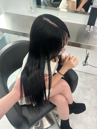 ロング カラー ヘアアレンジ 大人っぽ中韓レディ ヘア🤍MAOのヘアスタイル