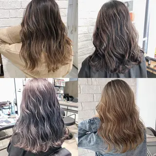 セミロング カラー ノンダメージ髪質改善 カラー💎/KURAのヘアスタイル