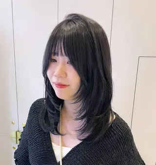 セミロング カラー 暖色/オリーブカラー /中村未来🍒🫒のヘアスタイル