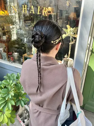 セミロング ヘアアレンジ 清水千優/パーマ/透 明感カラー/メンズのヘアスタイル