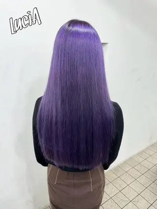 ロング ヘアアレンジ カラー LuciAエクステ カラー3000セラのヘアスタイル