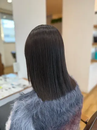 ミディアム カラー 髪質改善・縮毛矯正 💎ASUKAのヘアスタイル