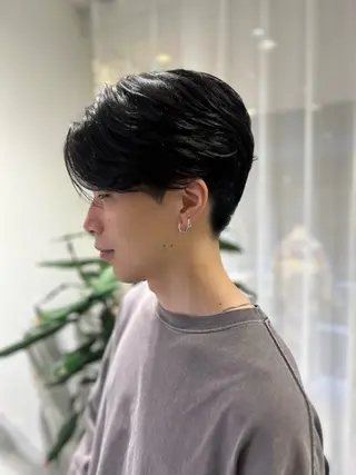 パーマ メンズ 🤎オリーブカラー× パーマ特化💫森口のヘアスタイル