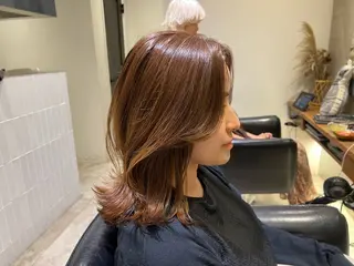 ミディアム カラー 🫧韓国ヘア 透明感 カラー🫧福田 楓のヘアスタイル