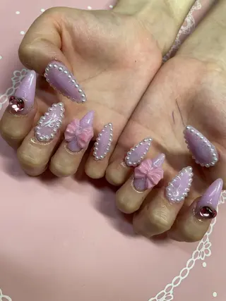 セミロング ネイル 《LB》ラブリエ Nail&eyeのマツエク・マツパデザイン