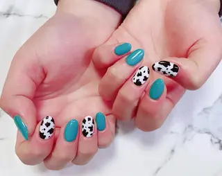 ロング カラー ネイル Q Free nailsのネイルデザイン