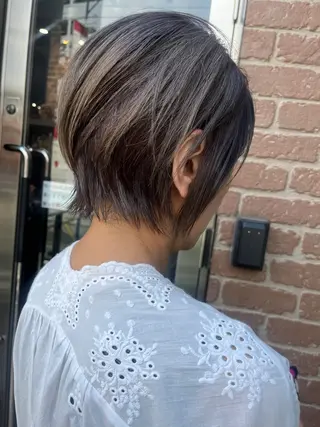 ミディアム カラー パーマ ヘアアレンジ メンズ キッズ ネイル マツエク・マツパ アイブロウ 久木原 ゆりのヘアスタイル