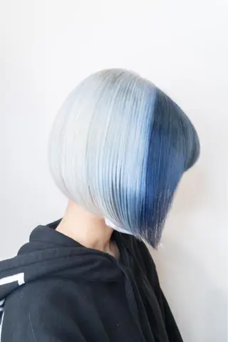 ショート カラー ✨デザインカラー✨ ハイトーン　森貴章のヘアスタイル