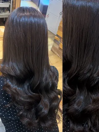 ロング カラー 髪質改善Wカラー ウルトワのアユカのヘアスタイル