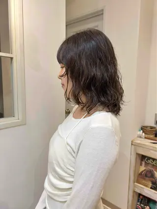 ミディアム パーマ OーOWLULU所属・カットモデル募集✂︎ 🪐サイトウミキのヘアスタイル