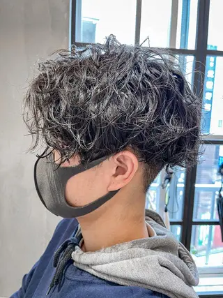 ショート パーマ メンズ 新宿メンズ専門 モテ清潔感パーマ特化のヘアスタイル