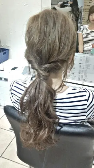 ミディアム セミロング ロング カラー ヘアアレンジ 【髪質改善美容師】t occa茨木篠原健太のヘアスタイル