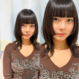 セミロング カラー SEIRA♡レイヤー /ショート得意のヘアスタイル