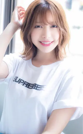 ミディアム カラー パーマ ヘアアレンジ 竹内ケンゴ🇰🇷 EIGHT藤沢のヘアスタイル