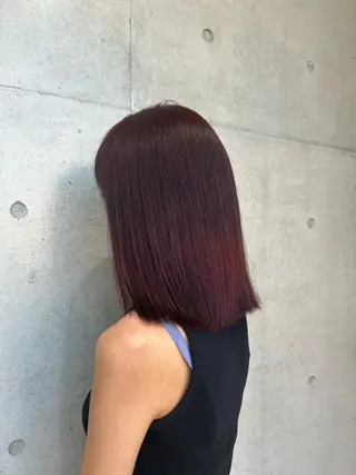 ミディアム カラー ヘアアレンジ ボブ艶モテカラー🫧 カリンのヘアスタイル