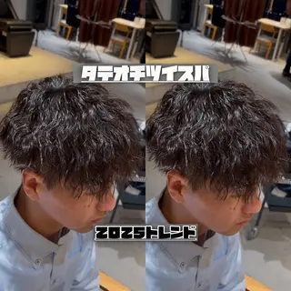 ショート パーマ メンズ 山内 優成のヘアスタイル
