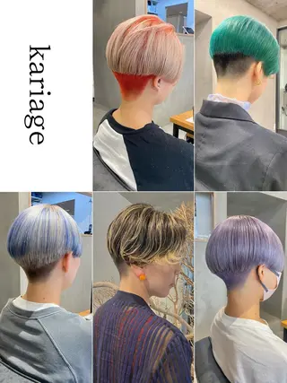 ショート カラー 井上 唯のヘアスタイル