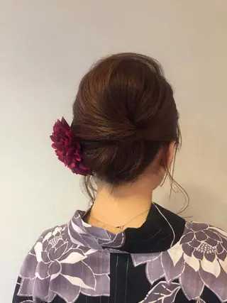 ミディアム ヘアアレンジ 平川 友希子のヘアスタイル