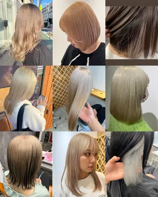 セミロング カラー 周りと差のつくハイト ーン🥣AZUKIのヘアスタイル