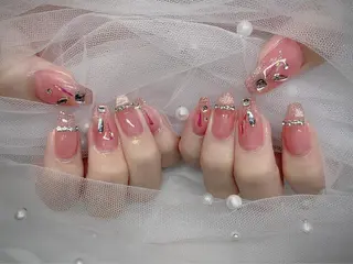 ネイル I-nailロング /ワンホン/キラキラのネイルデザイン