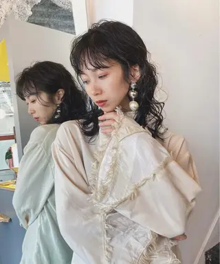 ミディアム パーマ レイヤー/パーマ /ウルフ/nabeのヘアスタイル