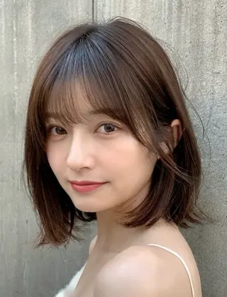 ミディアム たけうち みずきのヘアスタイル