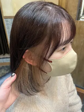 ミディアム カラー 顔タイプ/ダブルカラ ー/りりかのヘアスタイル