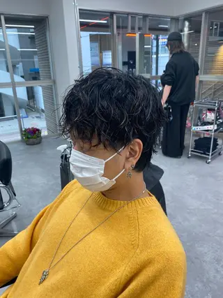 ショート カラー パーマ ヘアアレンジ メンズ キッズ ネイル マツエク・マツパ アイブロウ 🔥漢髪特化メンズ マネージャーYUKIのヘアスタイル