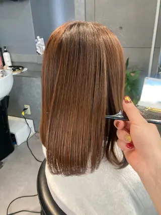 ミディアム 髪質改善☺︎縮毛矯正 ふじい まりんのヘアスタイル