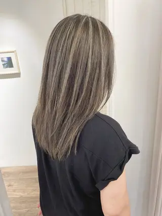 ロング カラー ハイライト⭐️上野 高広のヘアスタイル