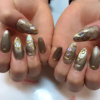 ネイル ネイルリボン 受付スタッフのネイルデザイン