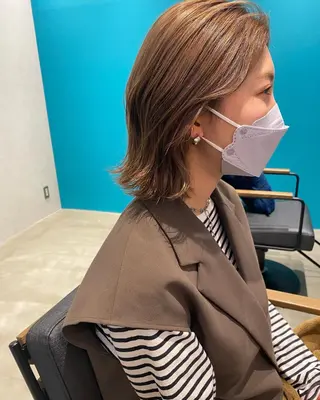 ショート カラー パーマ メンズ キッズ マツエク・マツパ 山本 銘子のヘアスタイル