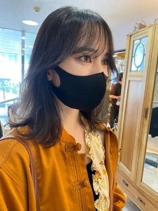 ミディアム カラー Pia ツボイ ケイタのヘアスタイル
