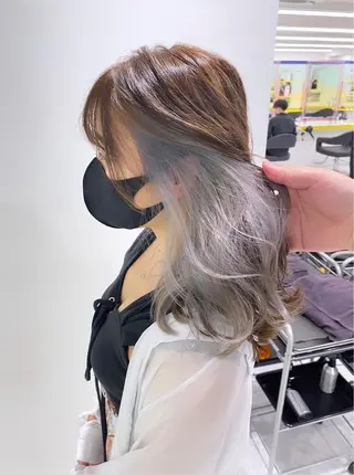 ロング カラー パーマ ヘアアレンジ メンズ キッズ ネイル マツエク・マツパ アイブロウ 【縮毛矯正ブリーチ】 MANATO🌈のヘアスタイル