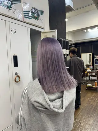 セミロング 横浜🦋ハイトーン 🫐シャドウルーツのヘアスタイル