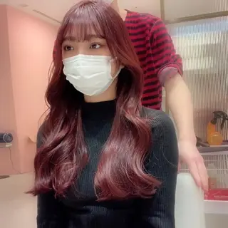 ロング カラー レイヤー専門家 ダブルカラー修のヘアスタイル