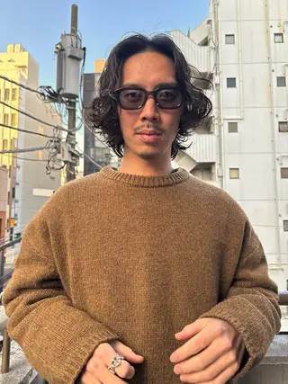 ミディアム パーマ メンズ パーマ/ラフパーマ /ボブパーマ/HYOのヘアスタイル