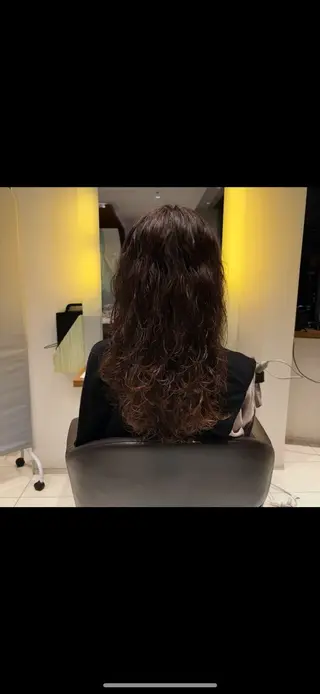 ロング パーマ 森田 玲央のヘアスタイル