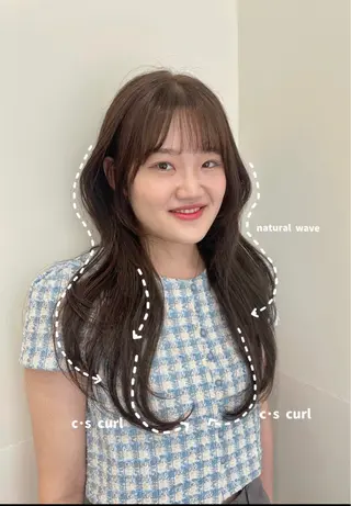 ロング ❤︎︎韓国ヘア❤︎︎ 𝑺𝒉𝒊𝒉𝒐のヘアスタイル