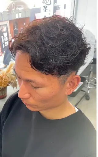ショート パーマ メンズ メンズ専門サロン wokeのヘアスタイル