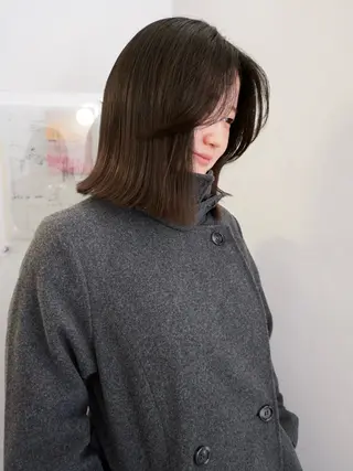 ミディアム 名古屋カラーモデル/ 暖色カラー/リカのヘアスタイル