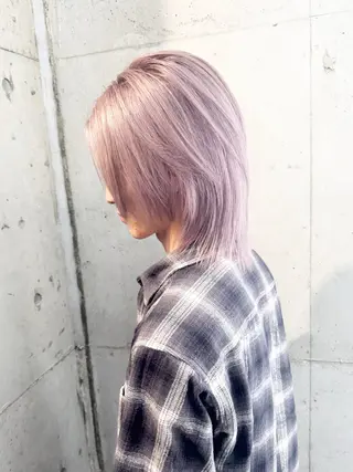ショート カラー メンズ lani ブリーチ /ダブルカラーのヘアスタイル