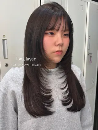 ロング ナカノユウ/本厚木/ レイヤーカットのヘアスタイル
