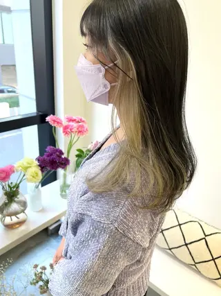 ミディアム カラー 🌼花屋併設🌼 木下奈々望のヘアスタイル