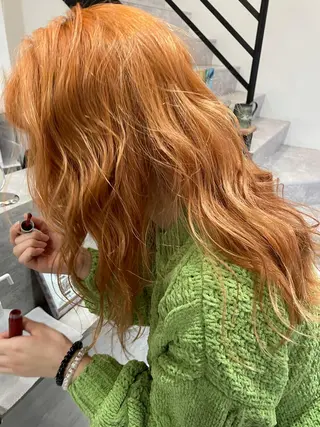 セミロング カラー 狩野 羅夢のヘアスタイル