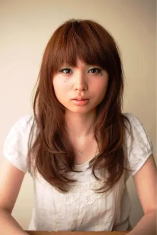 セミロング カラー パーマ BANDE 水崎 悟のヘアスタイル