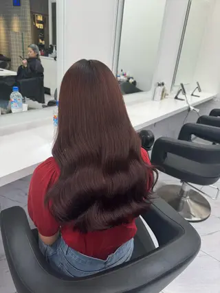 ロング カラー パーマ ヘアアレンジ メンズ キッズ 韓国系🇰🇷🩶 艶暗髪/MEIのヘアスタイル